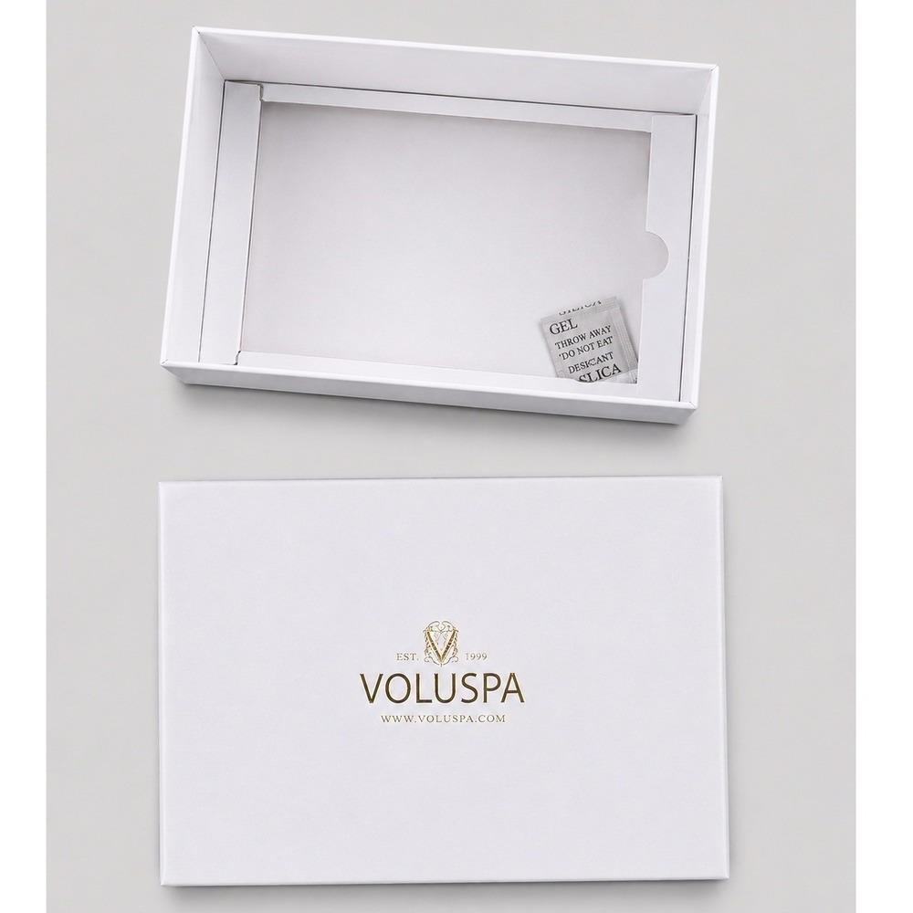Voluspa‎ Empty Luxury Gift Box White Gold Candle Diffuser Packaging Storage Case